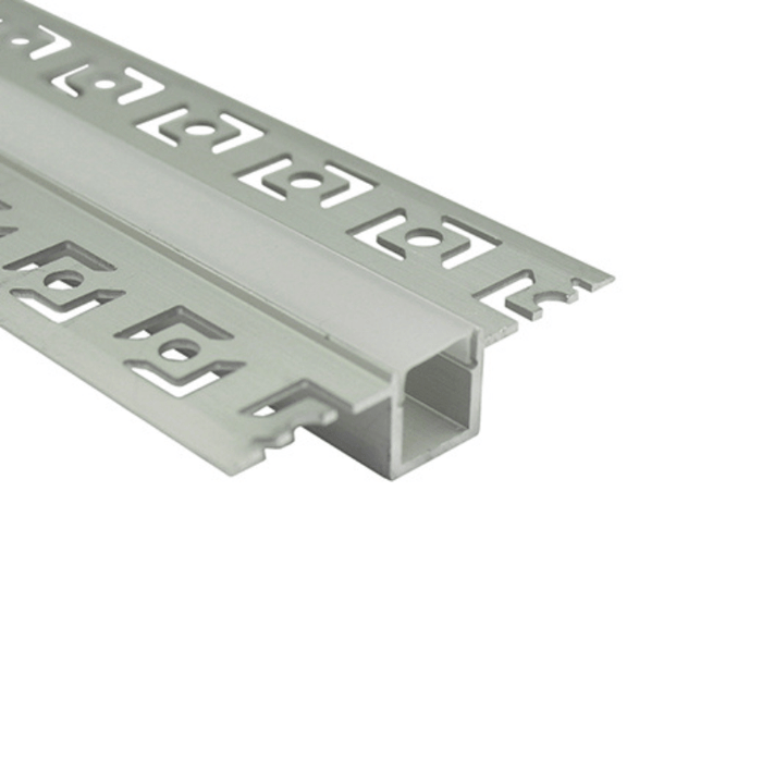 3M Perfil De Aluminio Con Mica Blanca Para Plafón Empotrar 12.4X15MM - Wattko