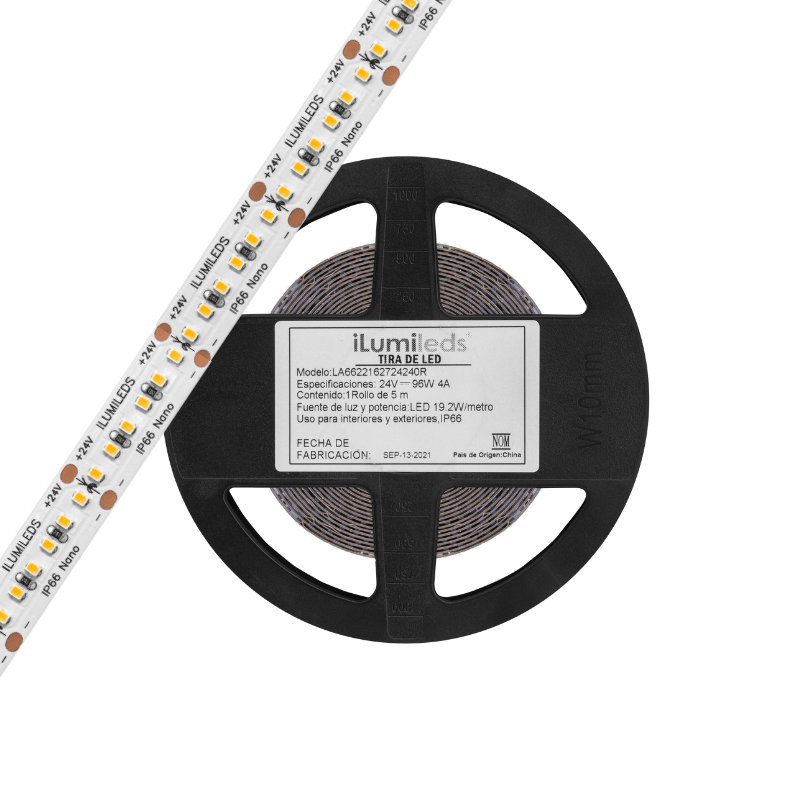 5M Tira LED 2216 24V 19.2W/M IP20, En 65K,41K,3K,27K O 22K - Wattko