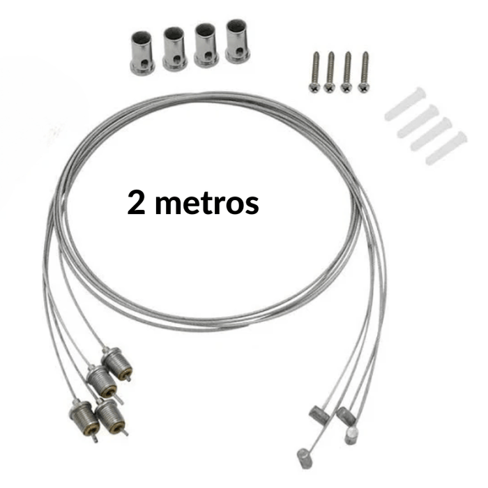 Kit de Suspensión para Lámparas y cable electrificado 2 metros - Wattko