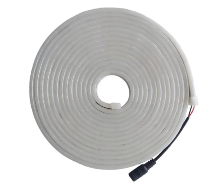 5M Tira Neon LED Blanco Cálido 3k 6W Metro 12V Resitente Al Agua - Wattko