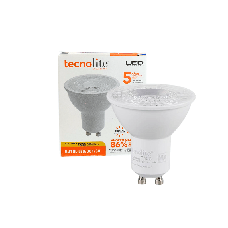 Foco LED GU10 6W Blanco Cálido 3K - Wattko