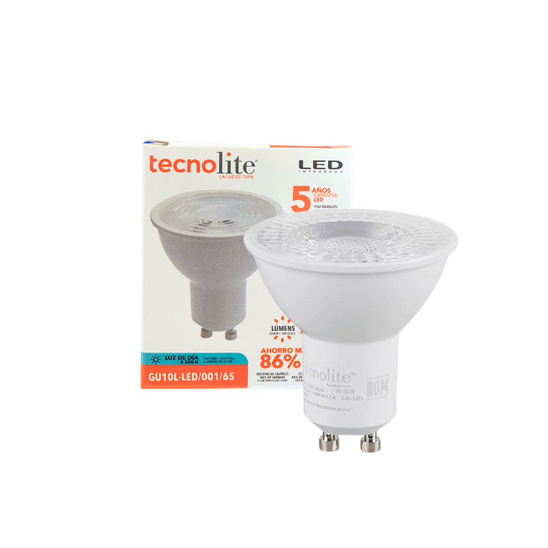 Foco LED GU10 6W Blanco Frío 65K - Wattko