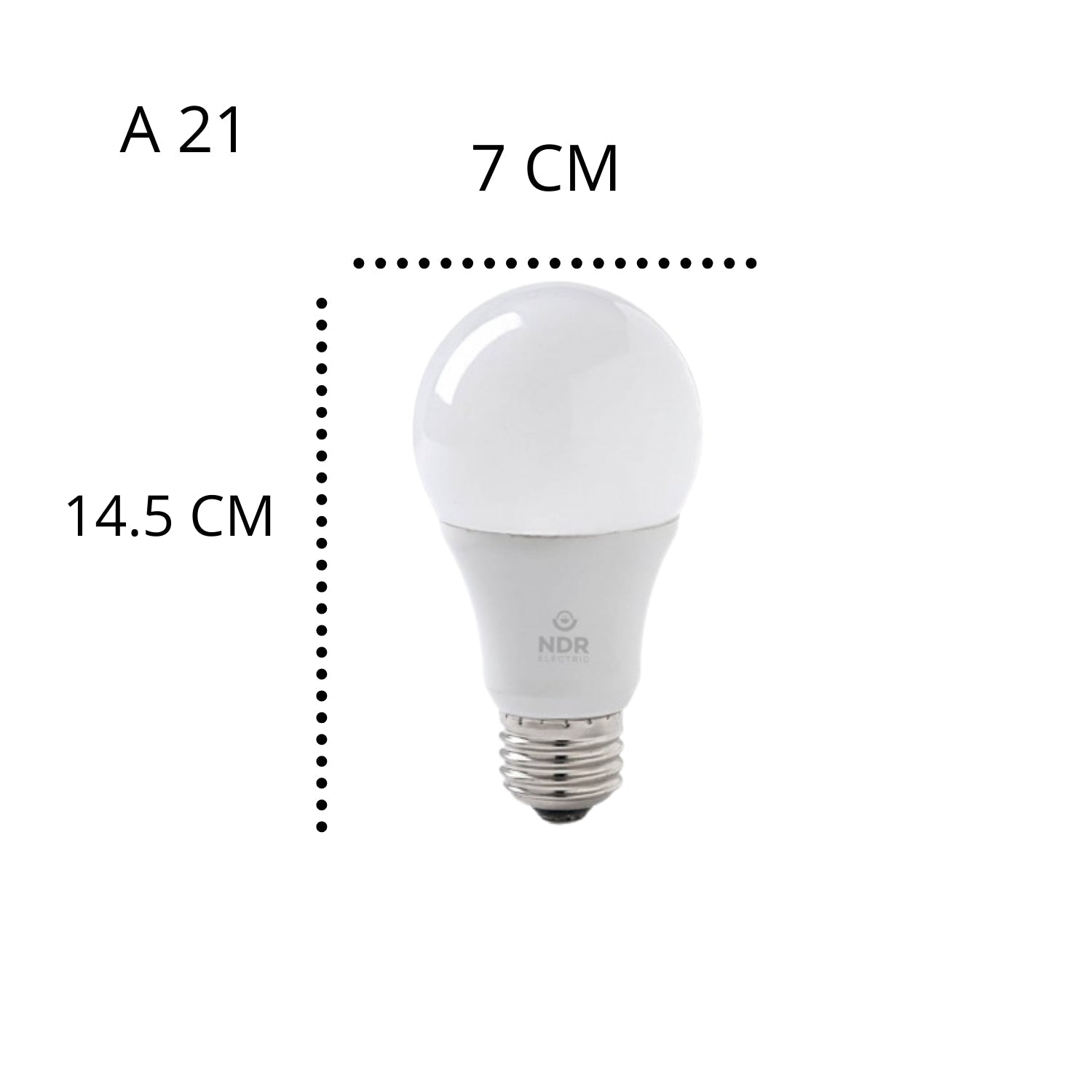 Foco Tipo Bombillo A21 Atenuable / Blanco Cálido y Neutro - Wattko