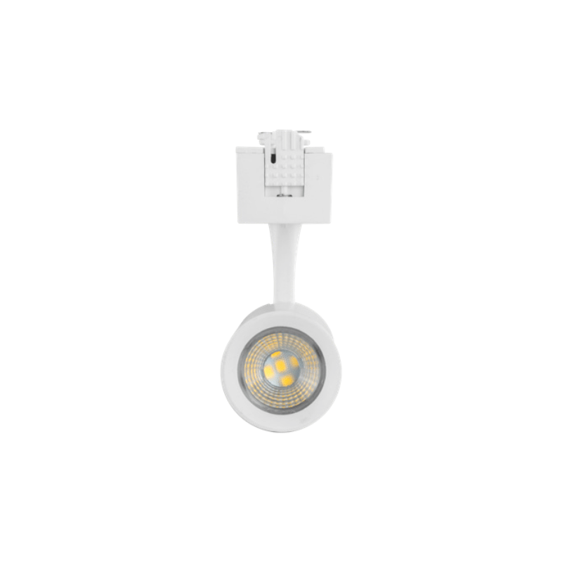 Lampara Blanca Dirigible Riel Electrificado 5W, 127V, En Blanco Calido - Wattko