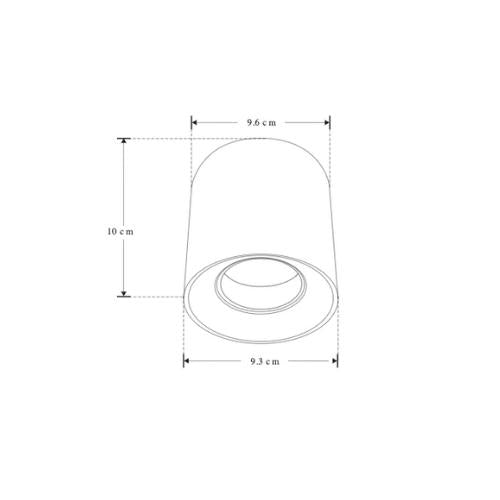 Lampara Cilindro Sobreponer Para Exterior o Interior - Wattko