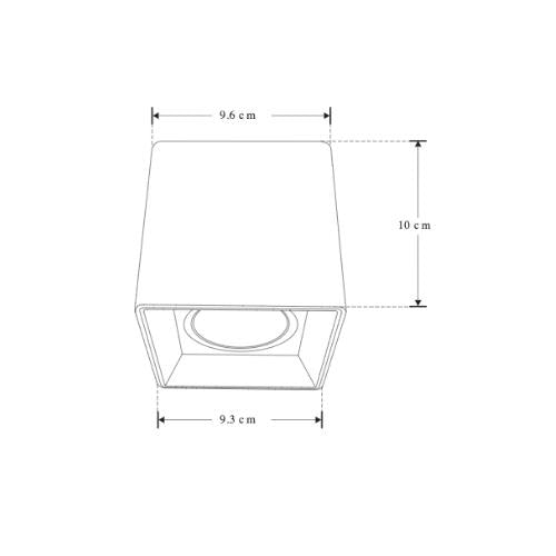 Lampara Cuadrada Sobreponer Para Exterior o Interior - Wattko