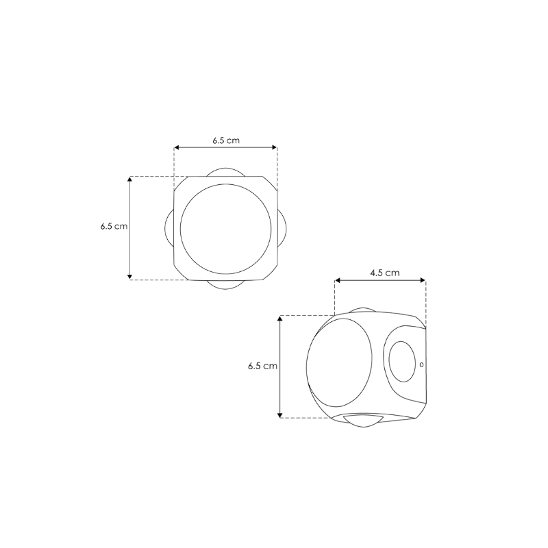 Lampara LED 4W Negra 4 Disparos Para Exterior Blanco Cálido 3K - Wattko