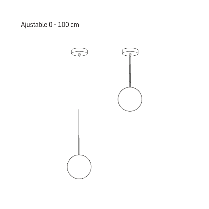 Lampara LED Colgante Esferica De Acrílico 7W - Wattko