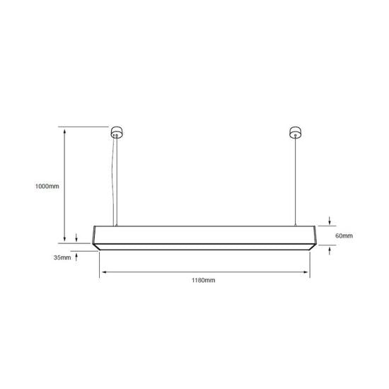 Lampara LED Colgante NEIVA II 20W 4000K Blanco Neutro, Haz de Luz 120 Grados - Wattko