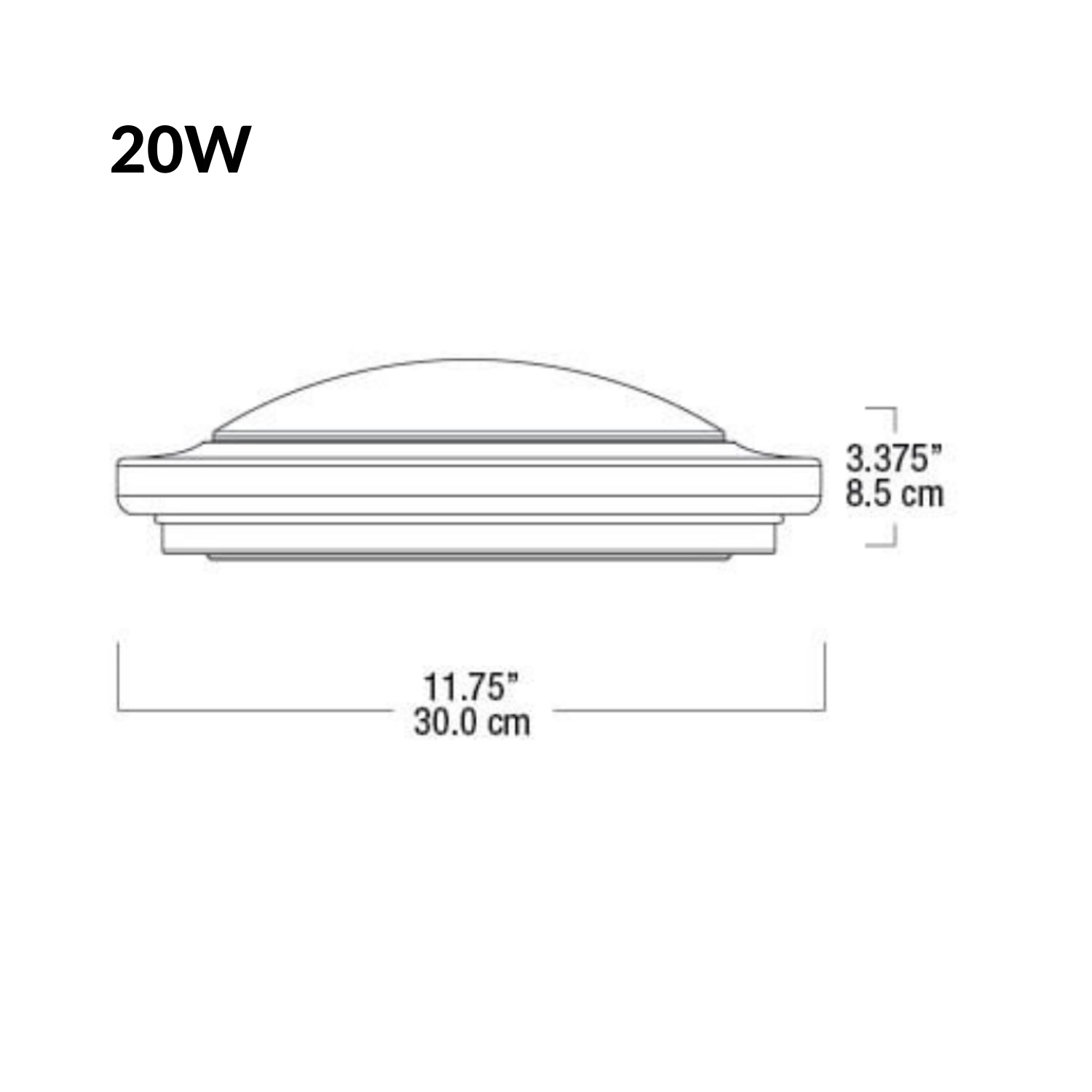 Lámpara LED de sobreponer para exterior 23W - Wattko