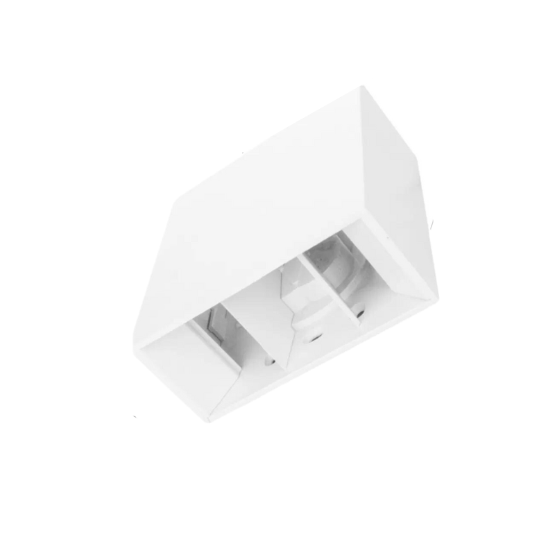 Lampara LED Doble Disparo Rectangular Blanco, Exterior, Blanco Cálido 3K - Wattko