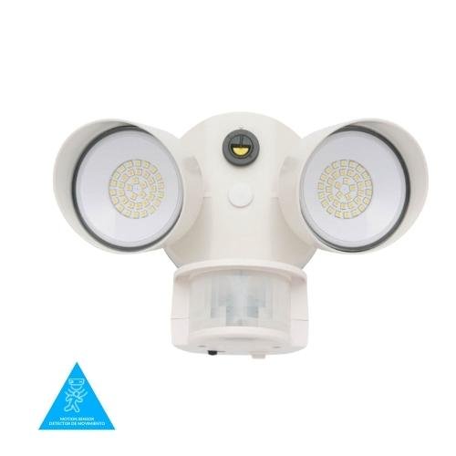 Lámpara LED Exterior 23W con Sensor de Movimiento, Blanca - Wattko