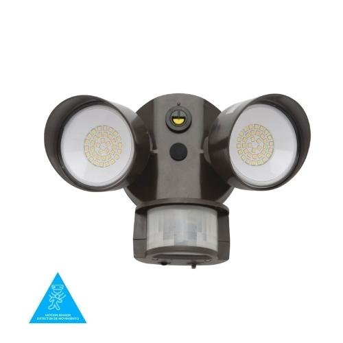 Lámpara LED Exterior 23W con Sensor de Movimiento, Marrón - Wattko