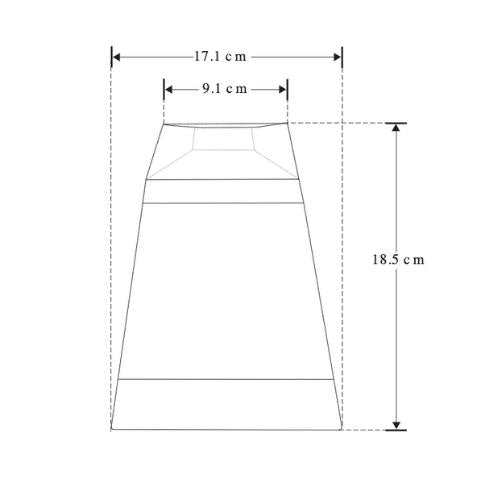 Luminaria para Jardin 360 Grados de Luz Cuadrada, Para Foco E27 - Wattko