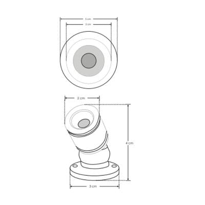 Mini Relfector Negro LED 1W Para Joyería 4K Blanco Neutro - Wattko