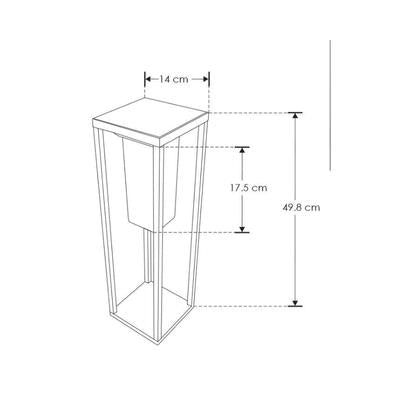 Poste Con Luz LED Solar 49.8 cm 3W Exterior - Wattko