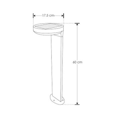 Poste Con Luz LED Solar 60 cm 6W Exterior - Wattko