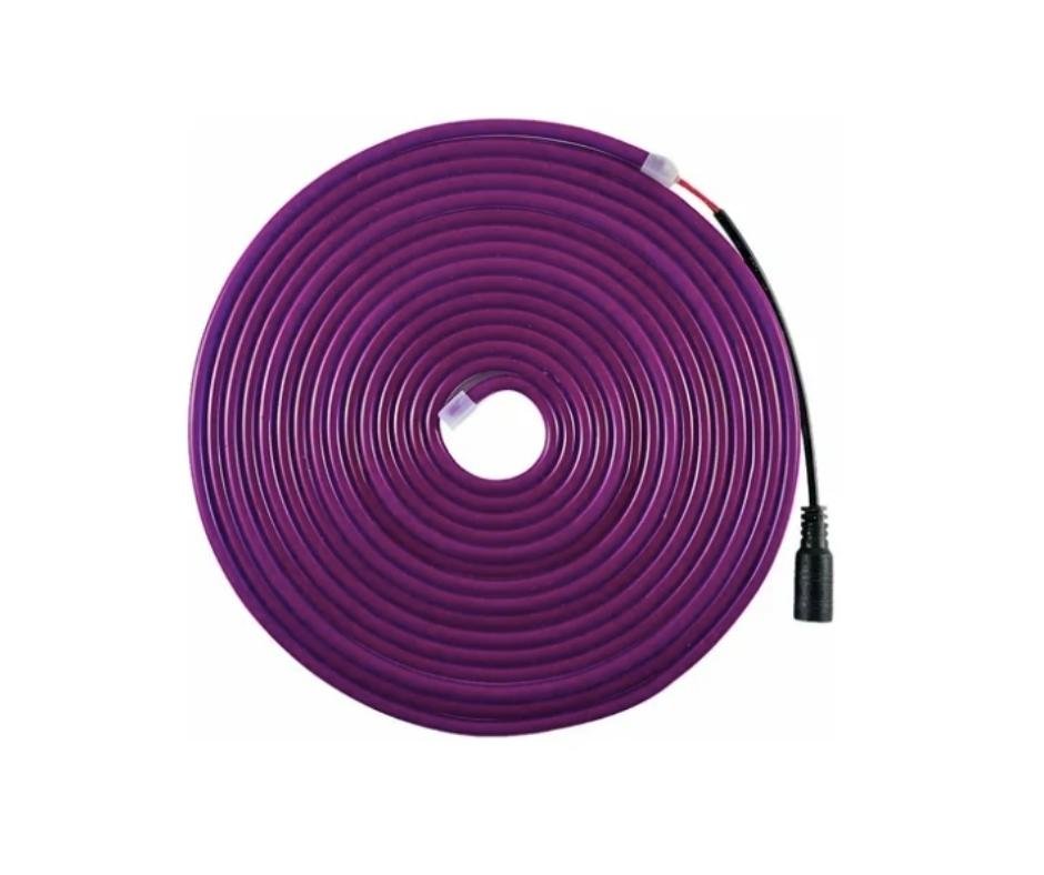 Tira Neon Morado 12V, Rollo 5m, 12W por metro / Para Letreros Luminosos - Wattko