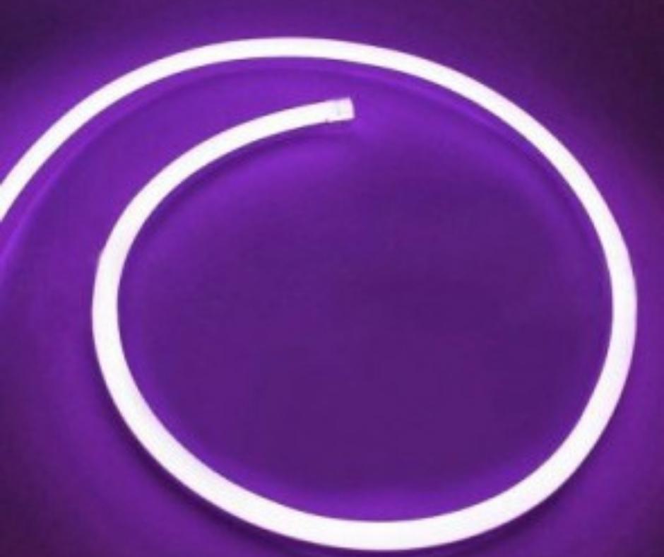 Tira Neon Morado 12V, Rollo 5m, 12W por metro / Para Letreros Luminosos - Wattko