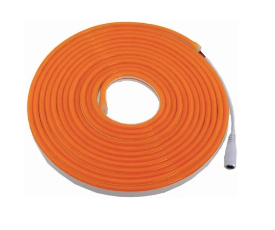 Tira Neon Naranja 12V, Rollo 5m, 12W por metro / Para Letreros Luminosos - Wattko