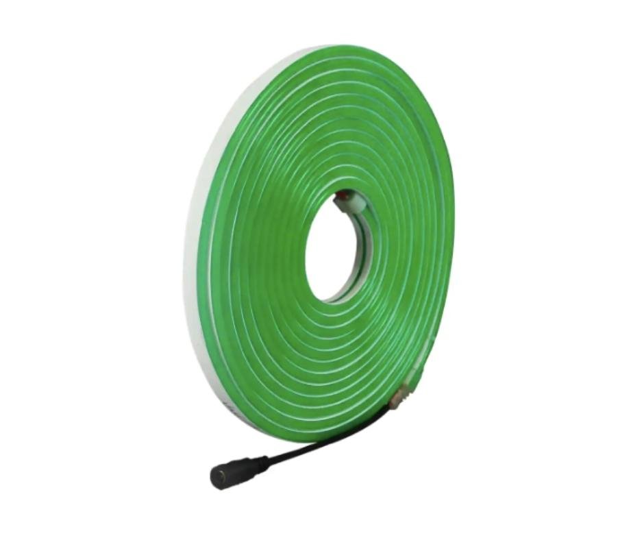 Tira Neon Verde 12V, Rollo 5m, 12W por metro / Para Letreros Luminosos - Wattko